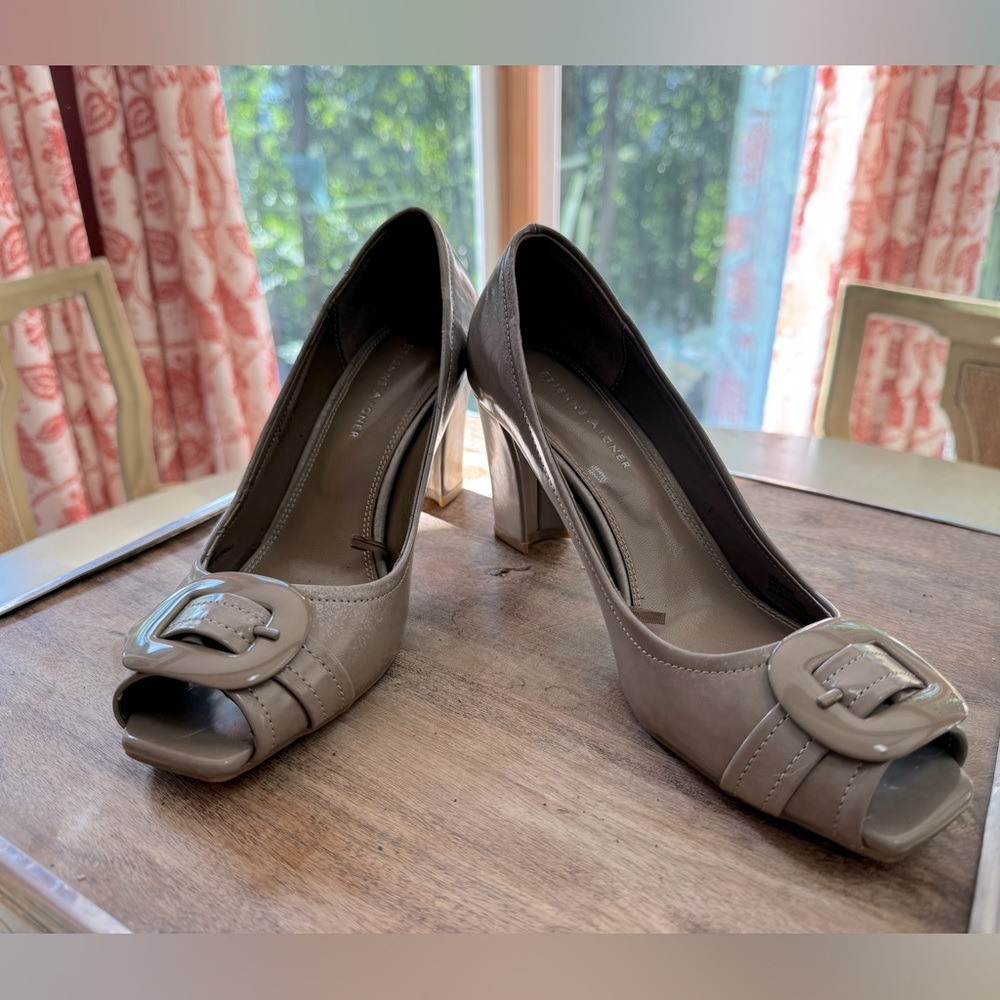 ETIENNE AIGNER peep toe pumps, 8, EUC